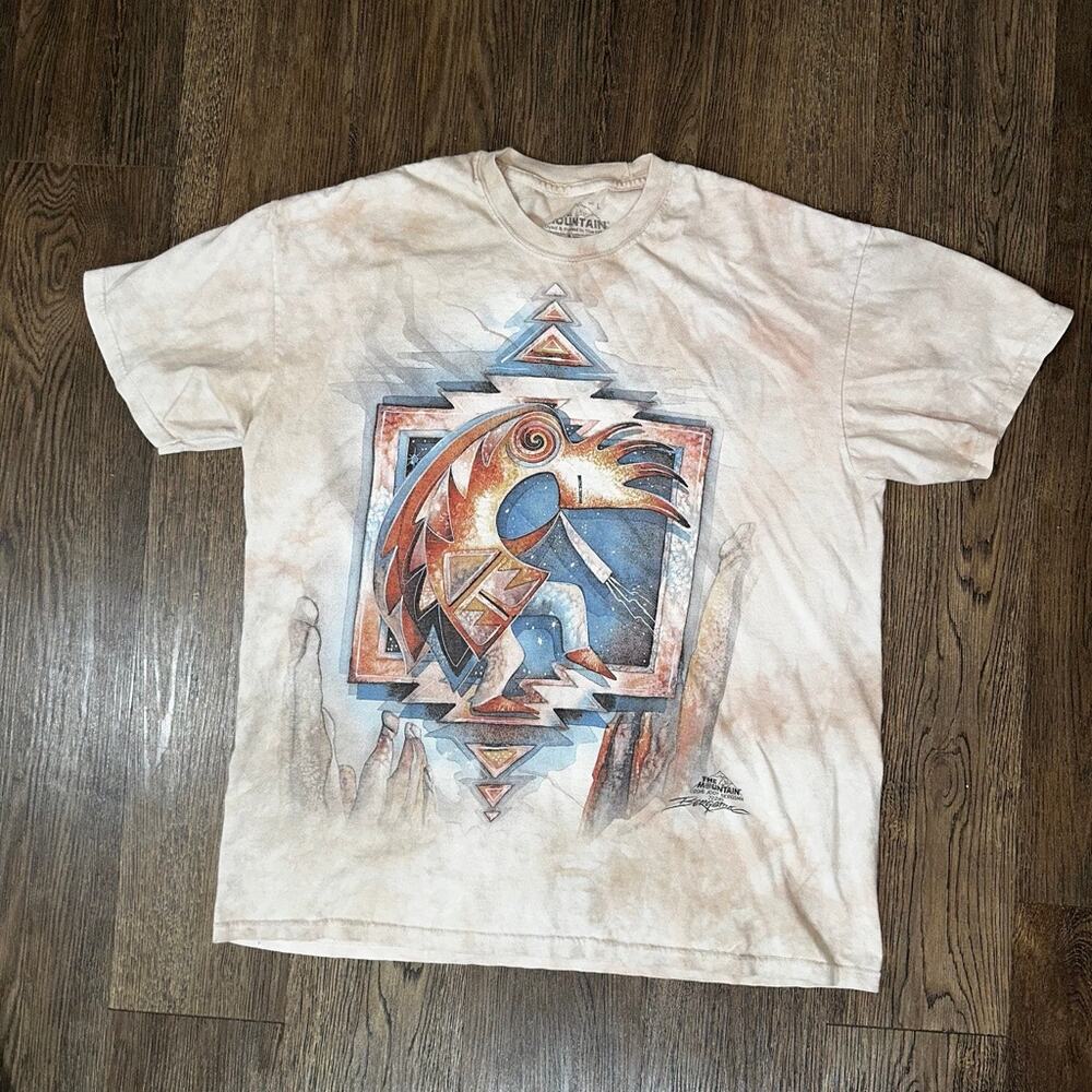 THE MOUNTAIN Jody Bergsma 2016 Brown Tie Dye SS Tshirt Tee Shirt L - Picture 10 of 10